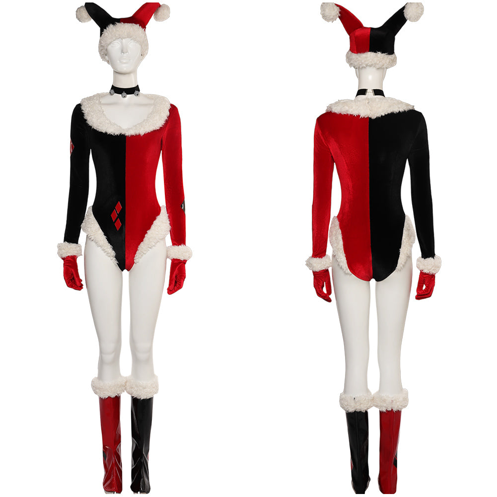 Harley Quinn Sexy Noël Combinaison Cosplay Costume Hallowee