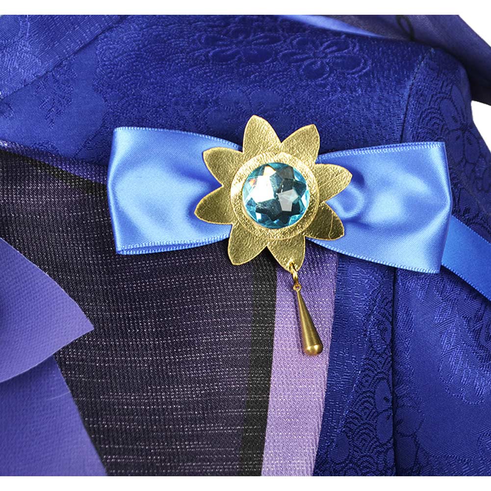 Jeu Genshin Focalors Furina Version Noire Cosplay Costume
