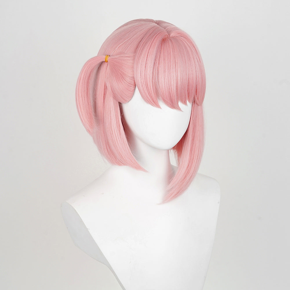 Jeu Genshin Impact Charlotte Cosplay Perruque Rose