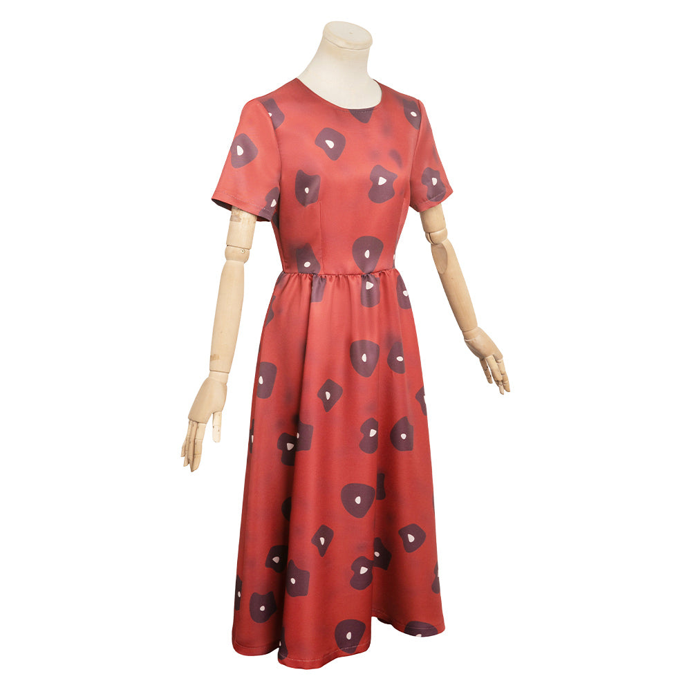 Jeu Lethal Company Ghost Girl Robe Rouge Cosplay Costume