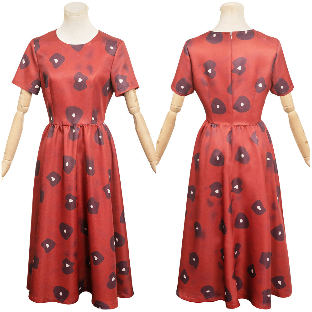 Jeu Lethal Company Ghost Girl Robe Rouge Cosplay Costume