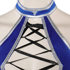 Jeu Mortal Kombat Kitana Maillot de Bain Bleu Cosplay Costume
