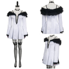Jeu Tekken Lili Robe Blanche Cosplay Costume