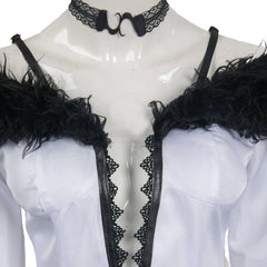 Jeu Tekken Lili Robe Blanche Cosplay Costume