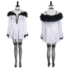 Jeu Tekken Lili Robe Blanche Cosplay Costume