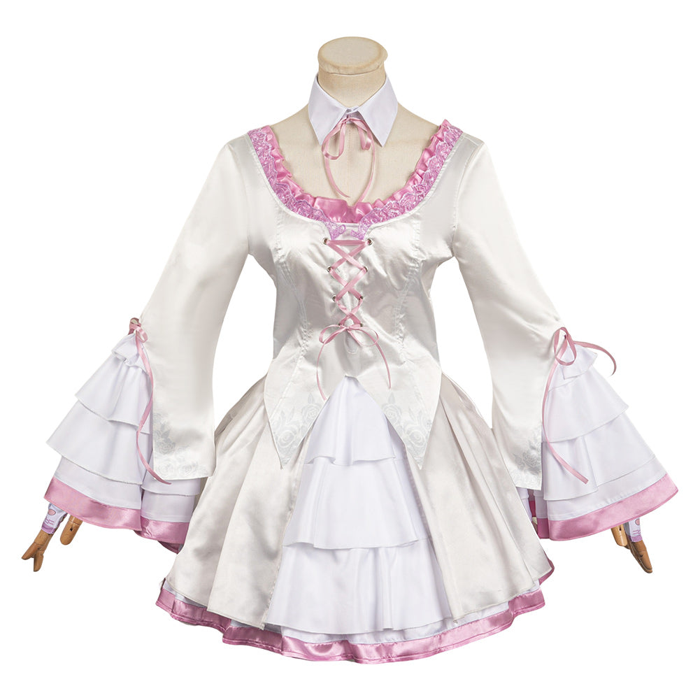 Jeu Vidéo Tekken 8 Lili Ensemble de Robes Blanches Cosplay Costume