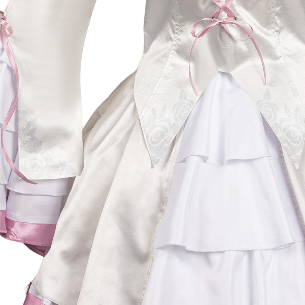 Jeu Vidéo Tekken 8 Lili Ensemble de Robes Blanches Cosplay Costume