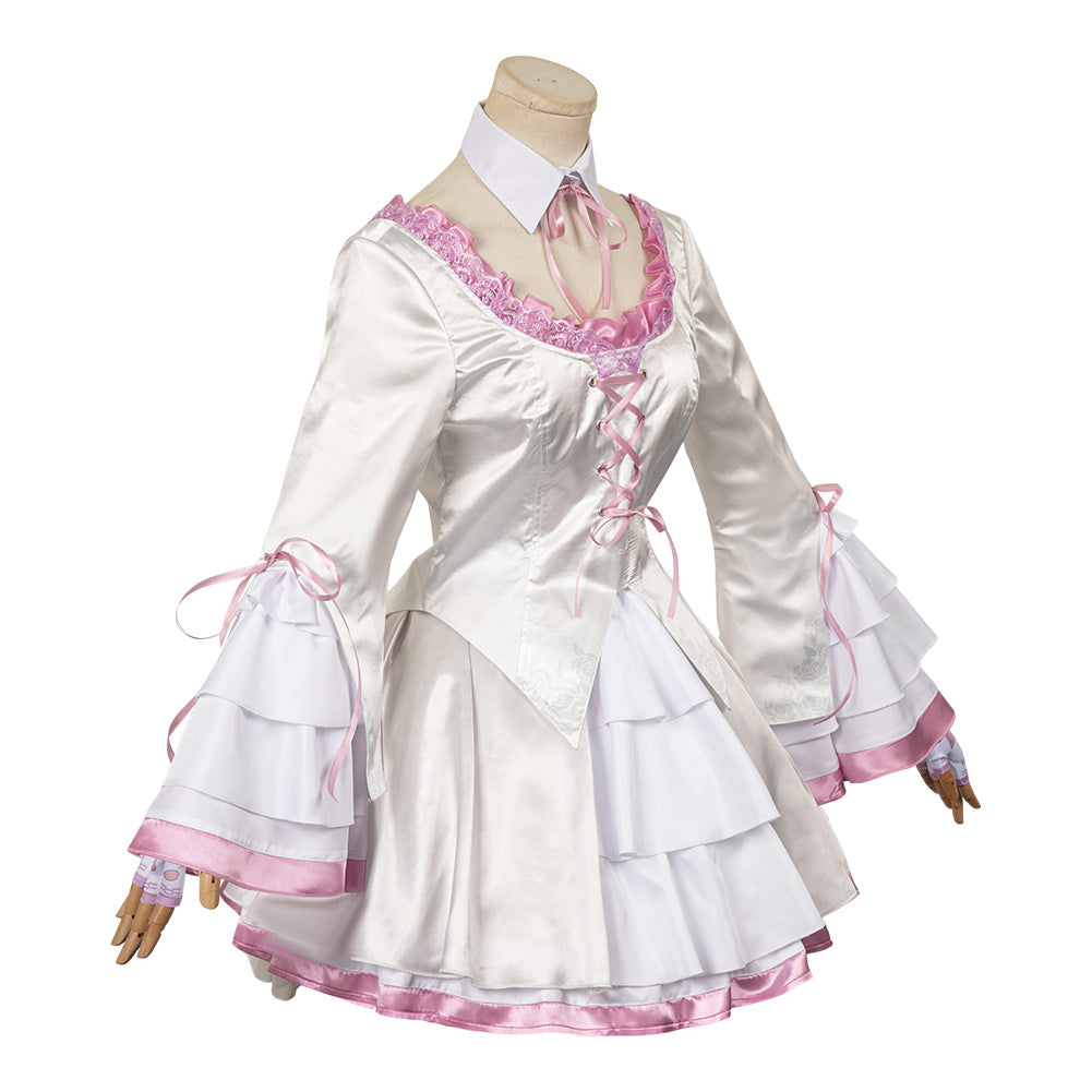 Jeu Vidéo Tekken 8 Lili Ensemble de Robes Blanches Cosplay Costume
