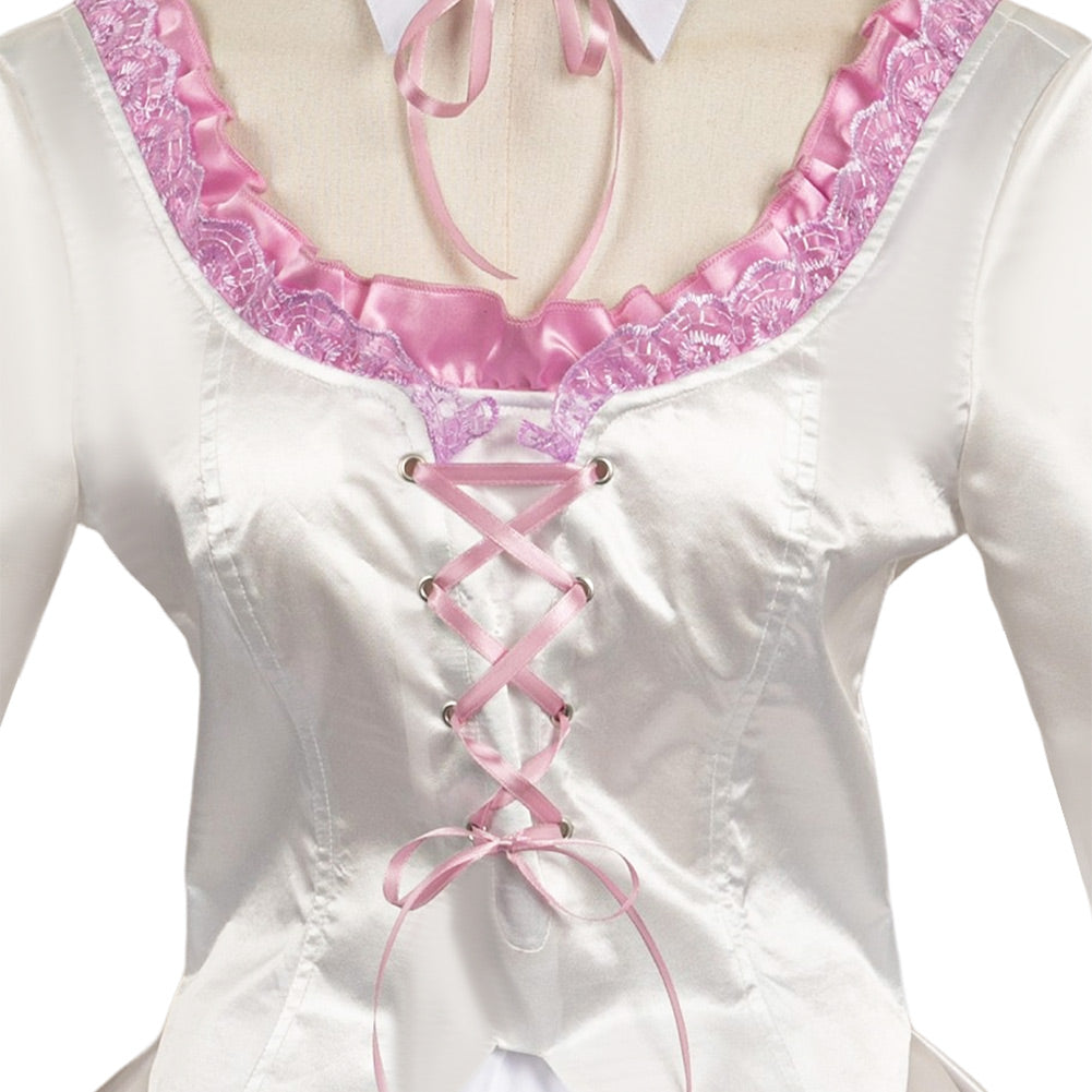 Jeu Vidéo Tekken 8 Lili Ensemble de Robes Blanches Cosplay Costume