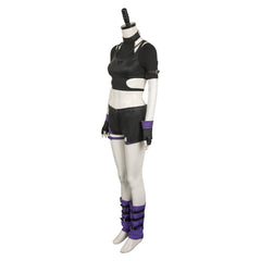 Jeu Vidéo Tekken Reina Tenue Noire Cosplay Costume