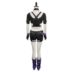 Jeu Vidéo Tekken Reina Tenue Noire Cosplay Costume