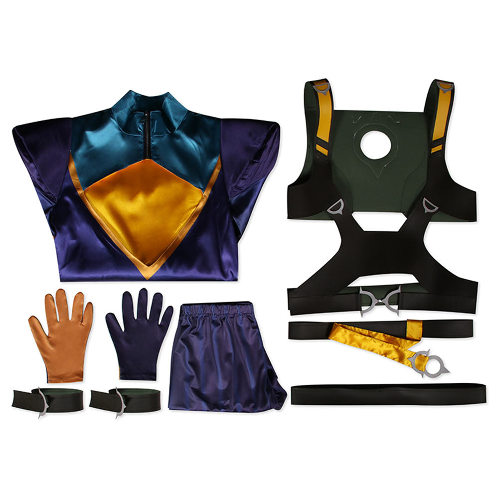 LoL League of Legends Yone Cosplay Costume+Masque