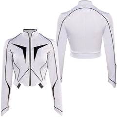 Monica Rambeau Monica Captain Femme Blanc Veste Cosplay Costume