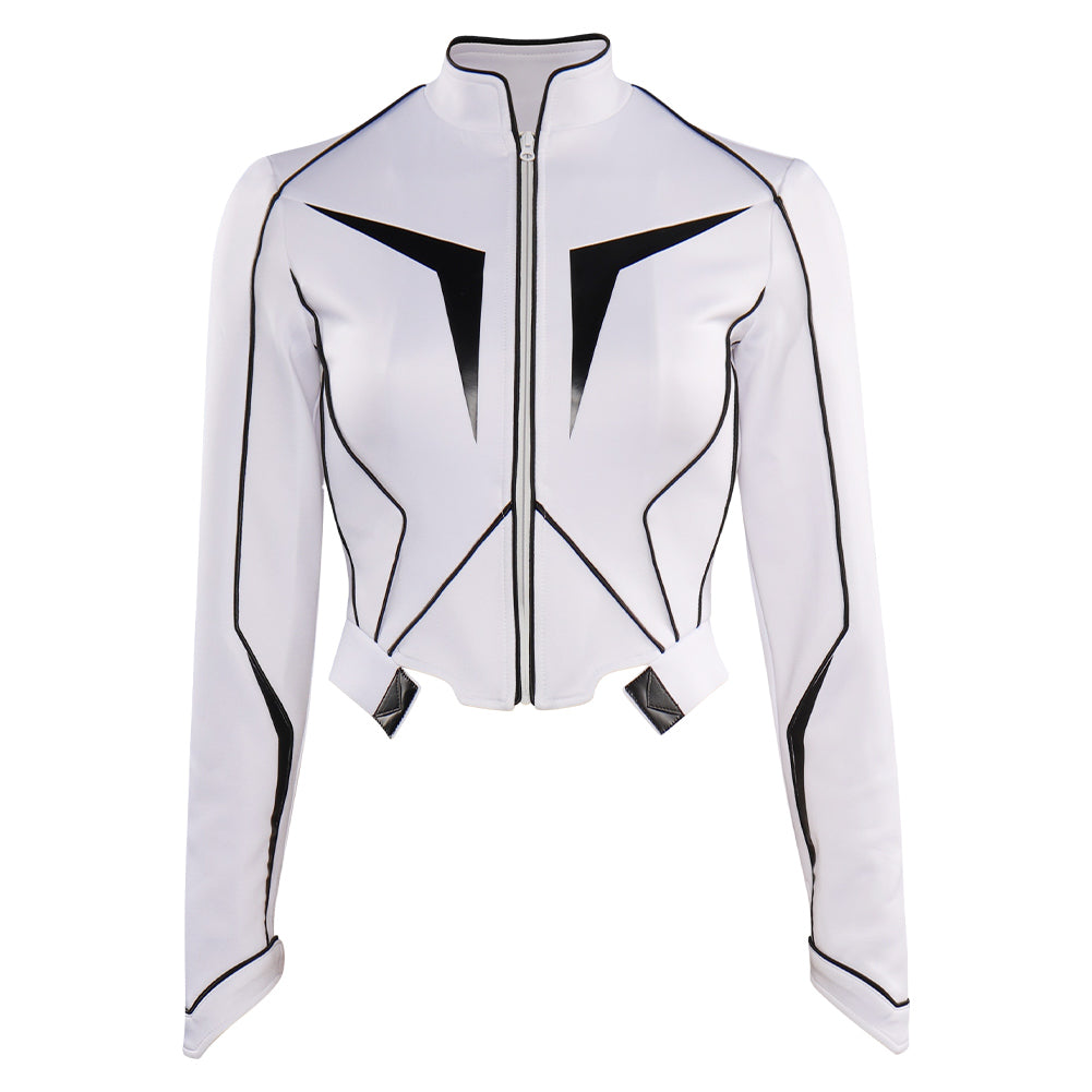 Monica Rambeau Monica Captain Femme Blanc Veste Cosplay Costume