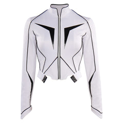 Monica Rambeau Monica Captain Femme Blanc Veste Cosplay Costume