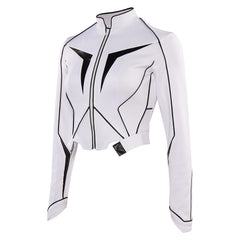 Monica Rambeau Monica Captain Femme Blanc Veste Cosplay Costume