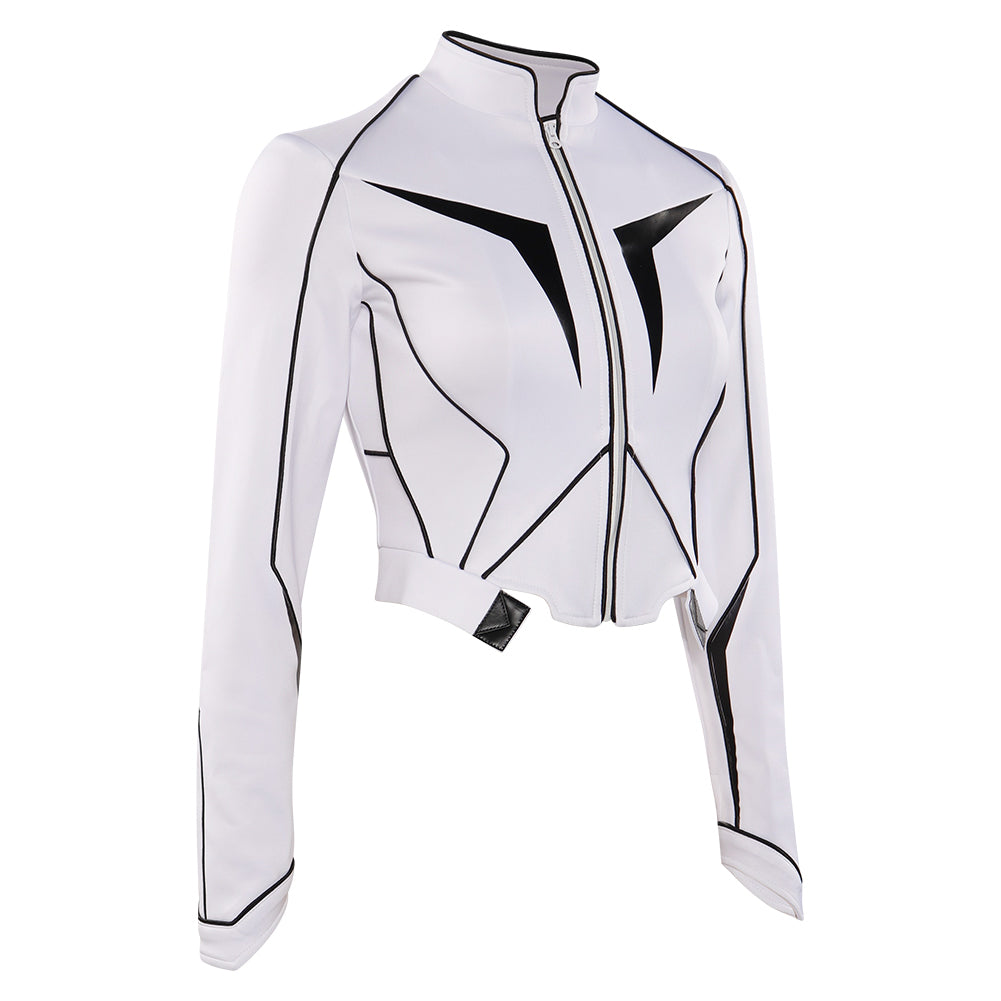 Monica Rambeau Monica Captain Femme Blanc Veste Cosplay Costume