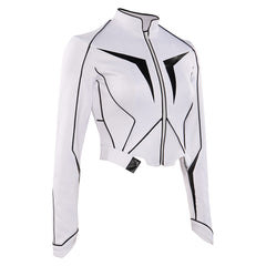 Monica Rambeau Monica Captain Femme Blanc Veste Cosplay Costume