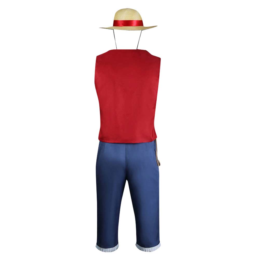 One Piece Monkey D.Luffy Tenue Rouge Cosplay Costume Halloween