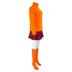 Scooby-Doo Velma Uniforme Orange Cosplay Costume Ver.2