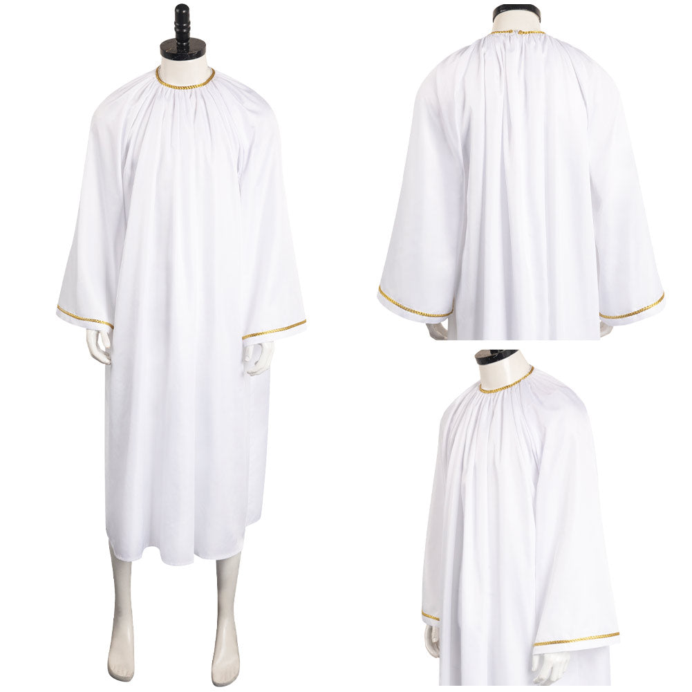 TV Adulte Good Omens Aziraphale Blanc Tenue Cosplay Costume