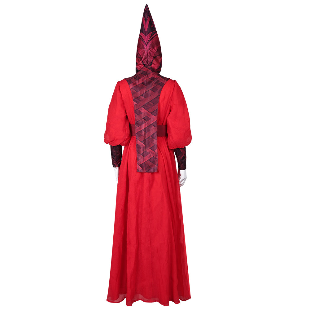 TV Ahsoka Nightsisters Sorcière Tenue Rouge Cosplay Costume