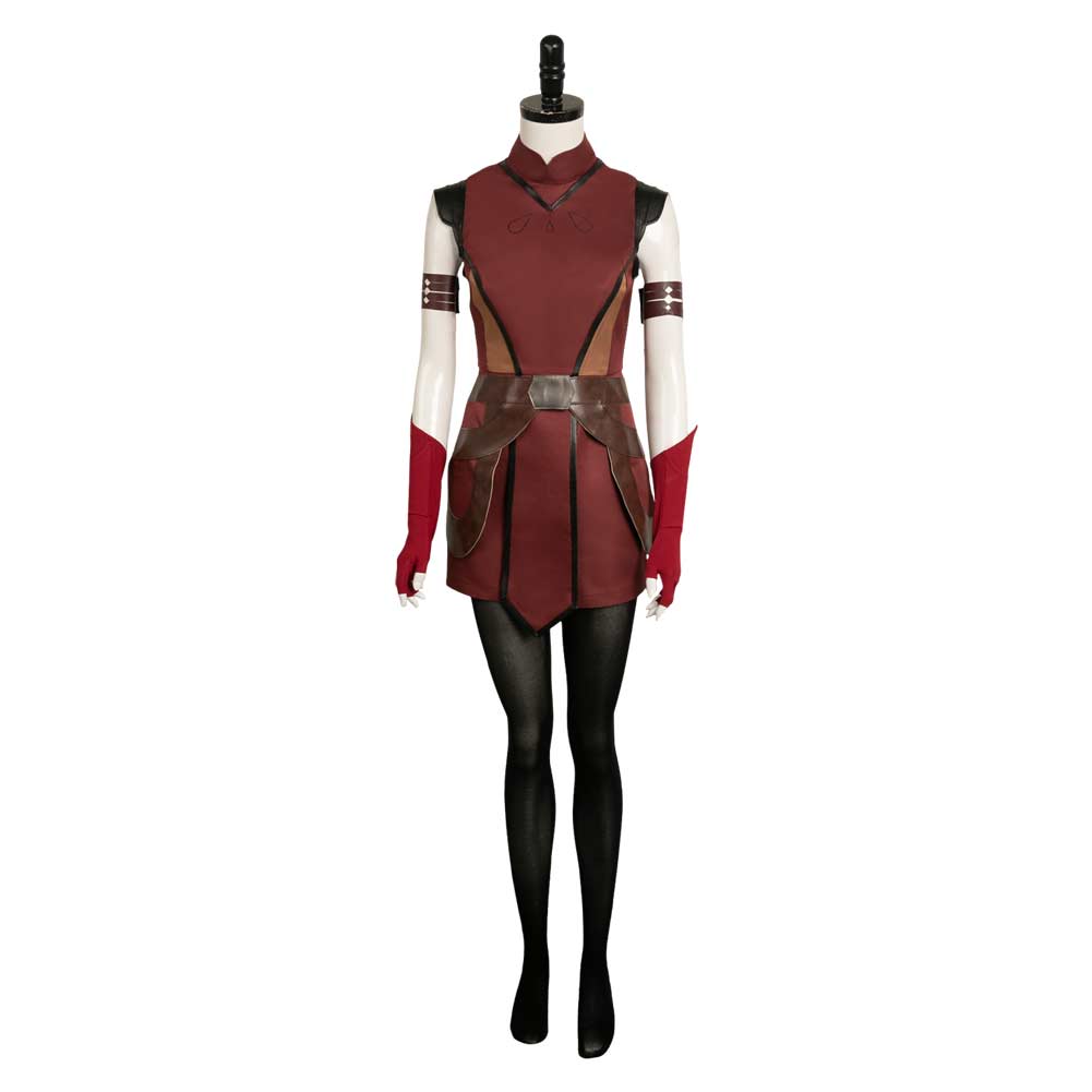 TV Ahsoka Tano Star Wars Rouge Tenue Cosplay Costume