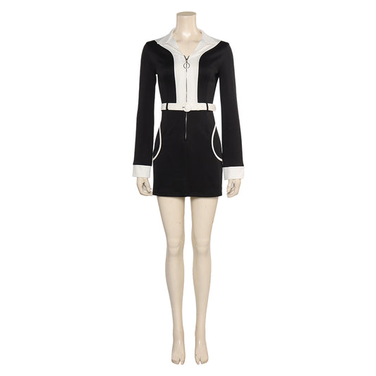 TV Doctor Who Ruby Sunday Robe Courte Noire Cosplay Costume