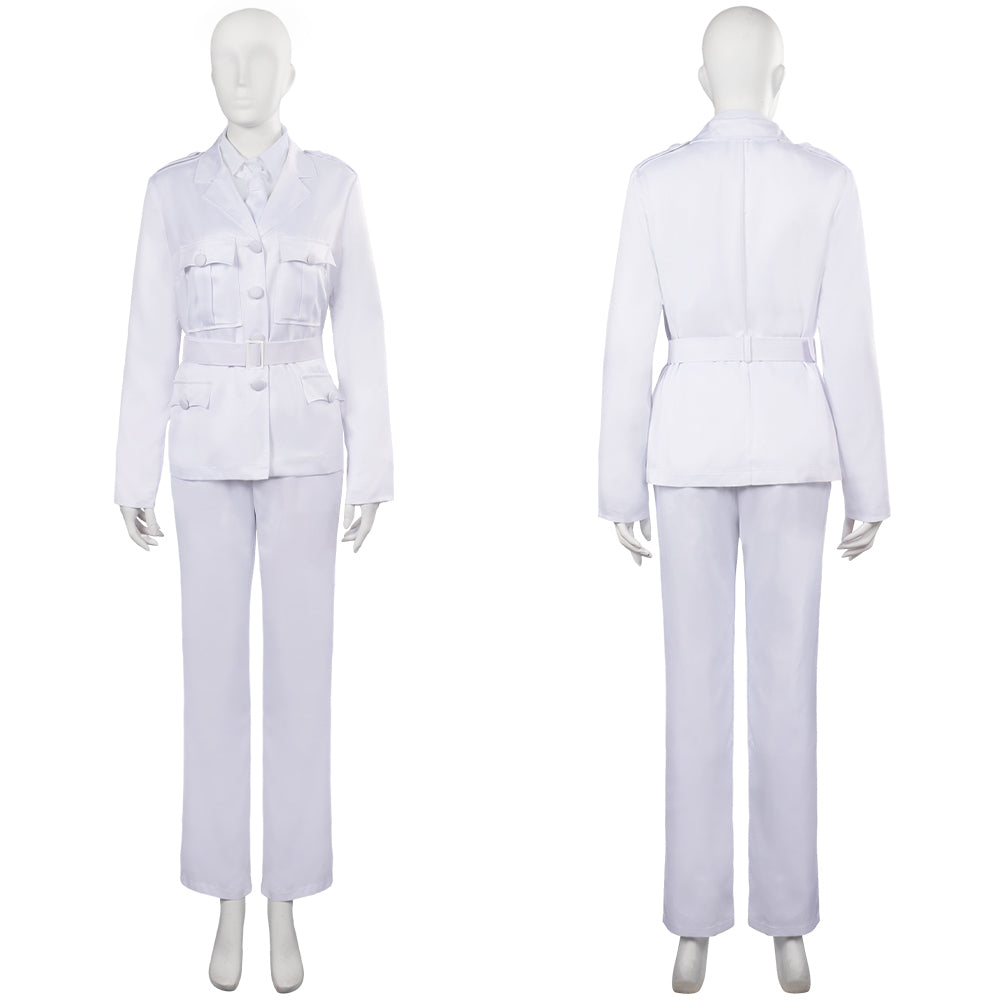 TV Good Omens Muriel Angel Tenue Blanc Cosplay Costume