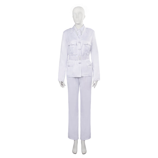 TV Good Omens Muriel Angel Tenue Blanc Cosplay Costume