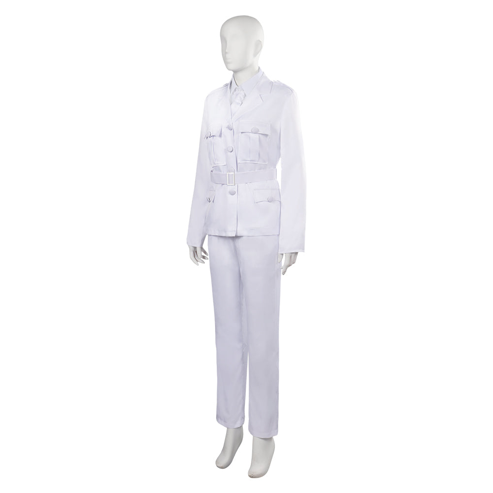 TV Good Omens Muriel Angel Tenue Blanc Cosplay Costume