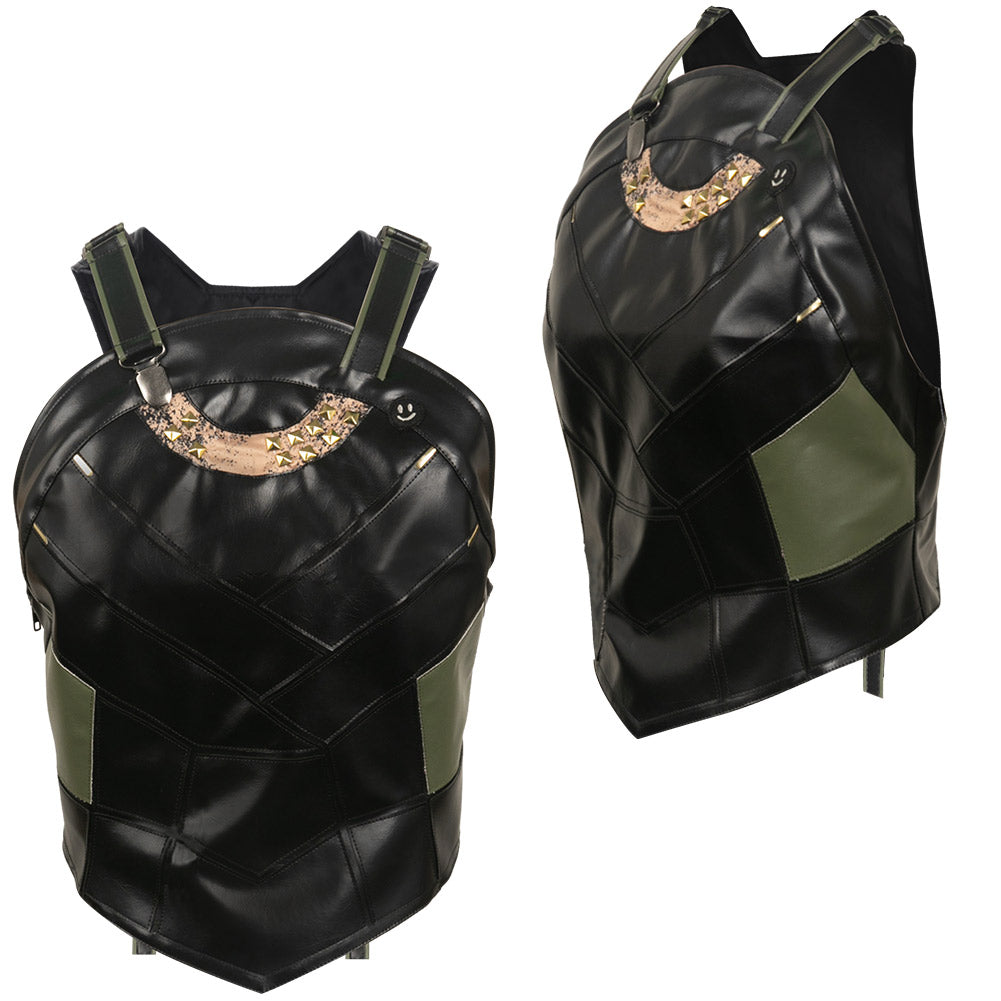 TV Loki Sylvie Gilet en Cuir Noir Cosplay Costume