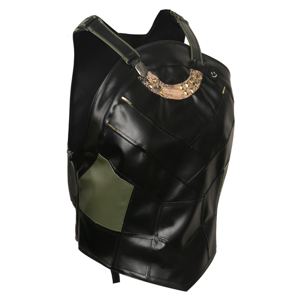 TV Loki Sylvie Gilet en Cuir Noir Cosplay Costume
