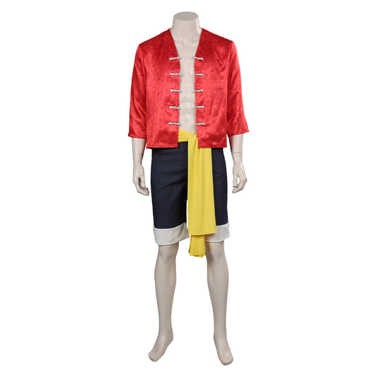 TV One Piece Luffy Rouge Tenue Cosplay Costume