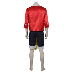 TV One Piece Luffy Rouge Tenue Cosplay Costume