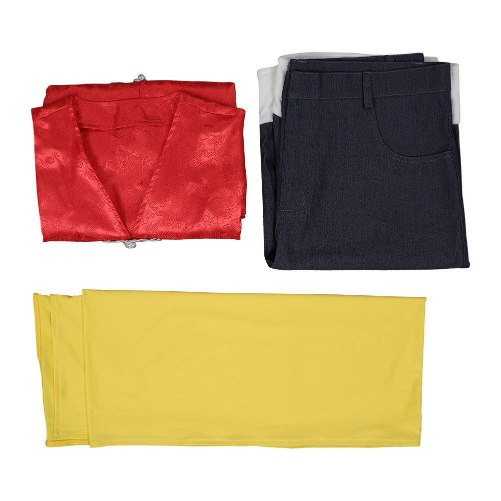 TV One Piece Luffy Rouge Tenue Cosplay Costume