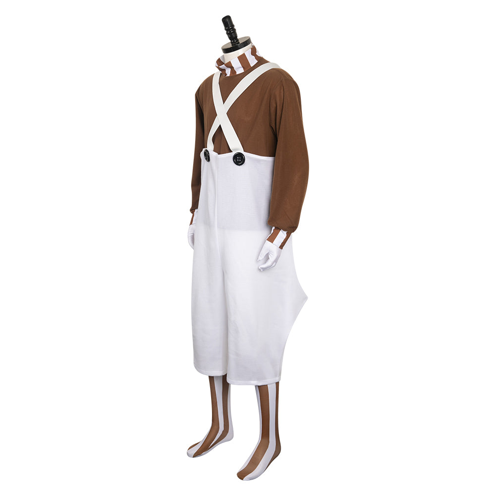 Wonka(2023) Chocolate Factory d'Usine Oompa Loompa Cosplay Costume 