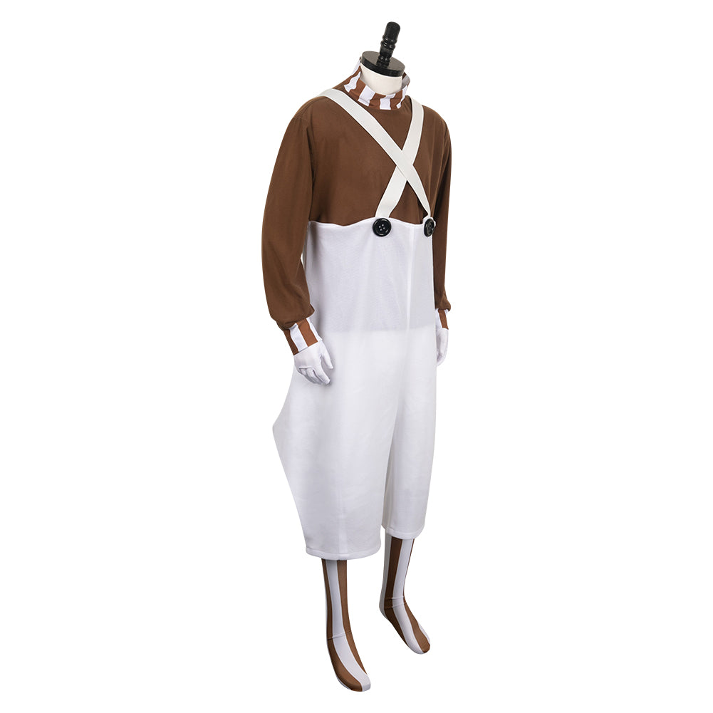 Wonka(2023) Chocolate Factory d'Usine Oompa Loompa Cosplay Costume