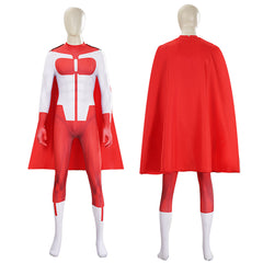 Invincible Saison 3(2025) Omni-Man Nolan Tenue Rouge et Blanche Cosplay Costume
