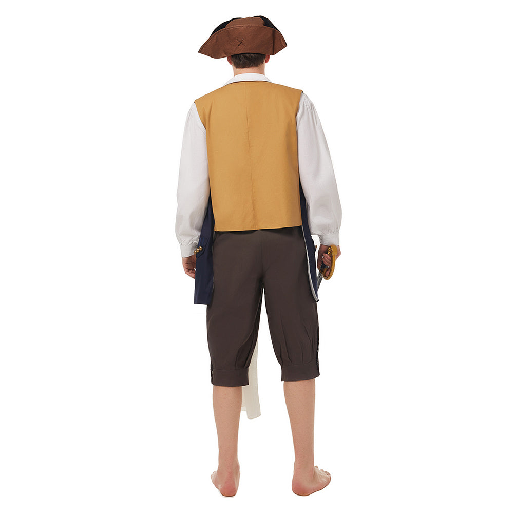 Film Pirates of the Caribbean Pirates des Caraïbes Jack Sparrow Uniforme Cosplay Costume