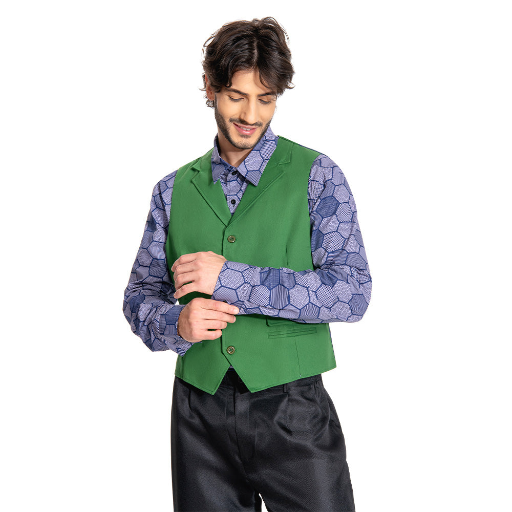 DC The Dark Knight: Le Chevalier noir Joker Chemise+Gilet Cosplay Costume