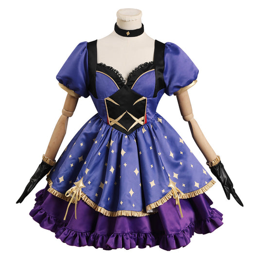 Genshin Impact Mona Sorcière Halloween Design Original Cosplay Costume -Cossky