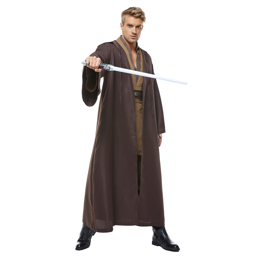 Obi-Wan Kenobi Jedi Cosplay Costume Version Brune