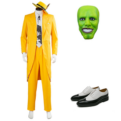 The Mask Jim Carrey Tenue Jaune Halloween Carnaval Cosplay Costume