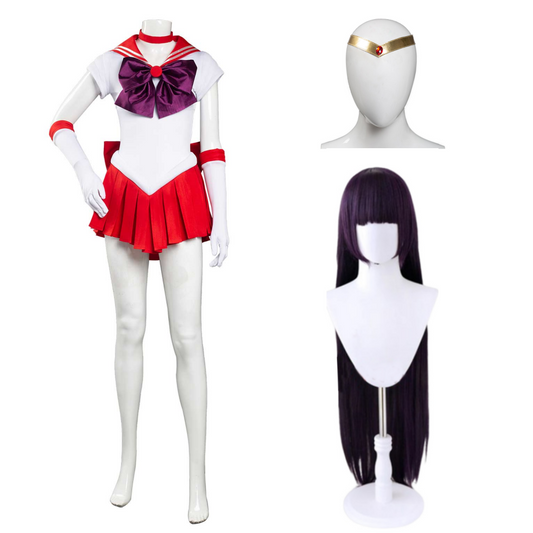 Sailor Mars Hino Rei Tenue Halloween Sailor Moon Cosplay Costume