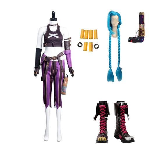 League of Legends Arcane LoL Jinx Cosplay Costume