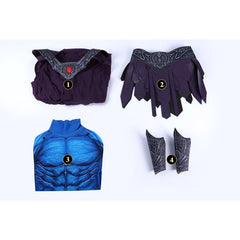 Cosplay Costume Skeleton King Les Maîtres de l'Univers(2026) Film Cosplay Combinaison Bleue Homme Ver.2
