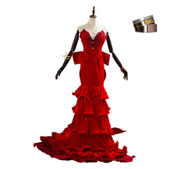 Final Fantasy VII Remake FF7 Aerith Aeris Gainsborough Robe Rouge Cosplay Costume