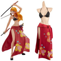 One Piece Nami Maillot De Bain Rouge Cosplay Costume