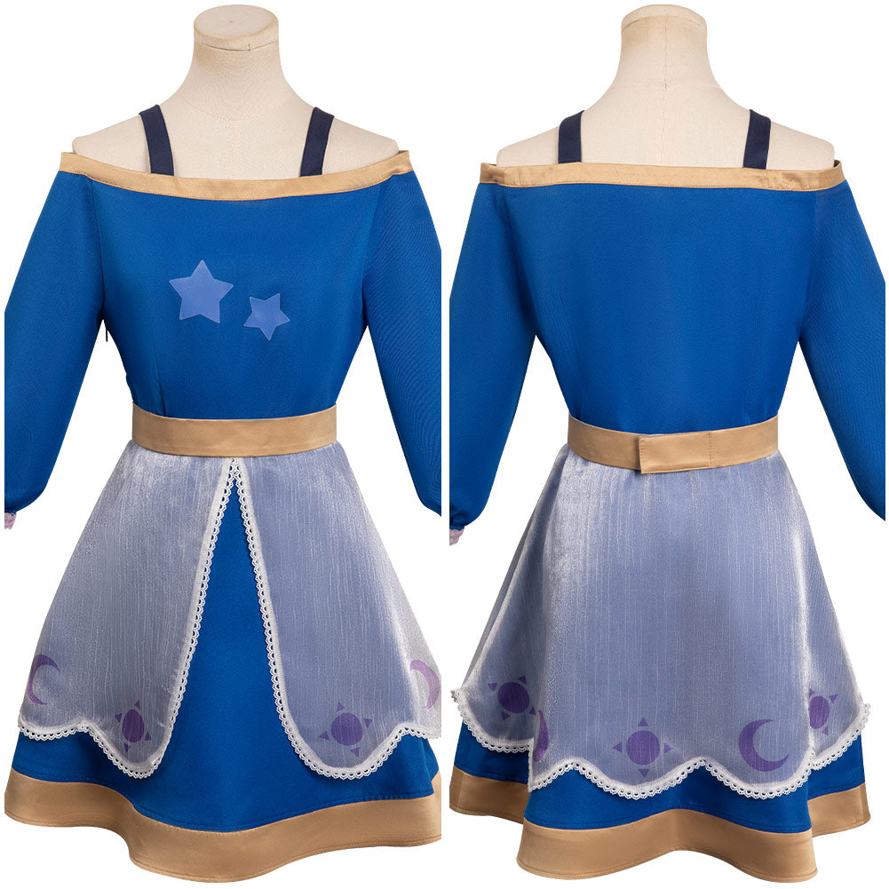 Adulte Luz à Osville 3 The Owl House Amity Robe Bleu Cosplay Costume